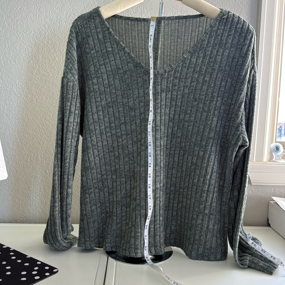 Lightweight olive green sweater